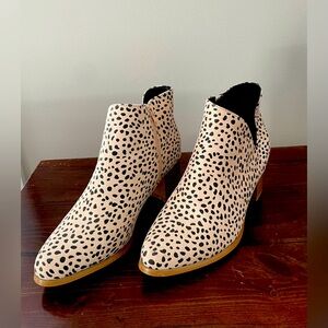 Sz 9 Jolimall Animal Print Ankle Boots